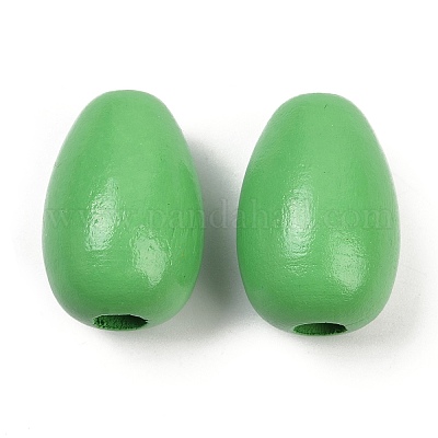 Спрей окрашены деревянные европейские бусины WOOD-F017-10E-1