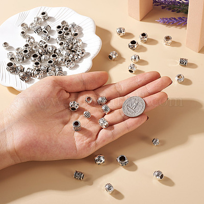 100шт 10 стиля европейские бусины из сплава в тибетском стиле FIND-CD0001-34-1