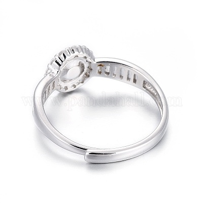 Регулируемые крепления для колец с родиевым покрытием STER-F048-07P-1