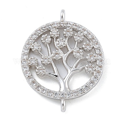 Стойка покрытие латунь прозрачный кубический цирконий плоский круглый с деревянное соединение подвески KK-A234-032P-1