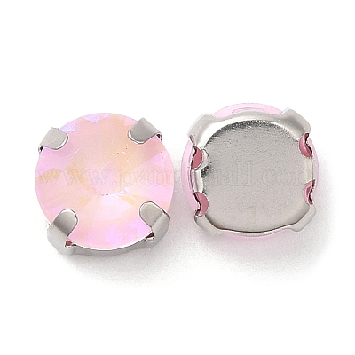 Мокко флуоресцентный(ми) плоский круглый пришитый страз GGLA-M006-02B-P05-1