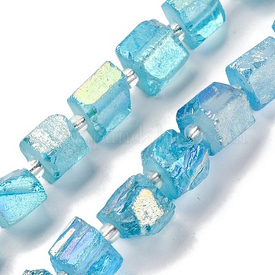 Гальванические природный кварц бисер пряди G-G767-02-20-1