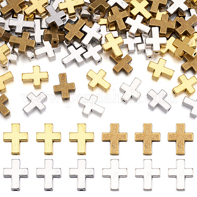 100 шт. 4-х цветные бусины из сплава в тибетском стиле TIBEB-CD0001-05-1