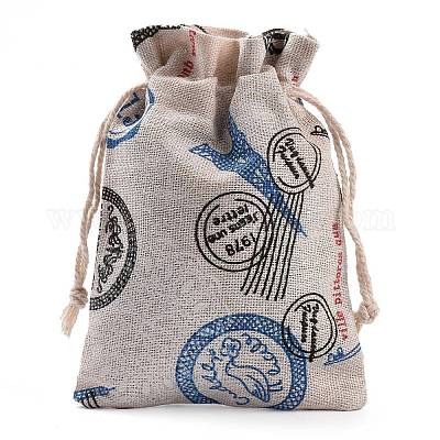 Borse con coulisse in lino&nbsp;CON-PW0001-078A-13-1