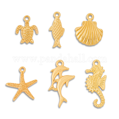 60шт 6 стиля наборы подвесок из сплава на морскую тематику FIND-SC0016-91-1
