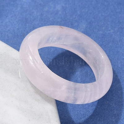 Простые кольца из натурального розового кварца PW-WG25917-06-1