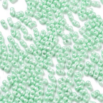 Непрозрачные цветные стеклянные бусины SEED-A033-06K-1