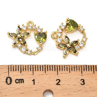 Латунные микро проложить кубического циркония подвески KK-B142-10G-02-1