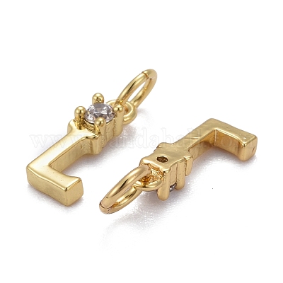 Латунные микропаве прозрачные подвески с фианитом ZIRC-Z011-35L-1