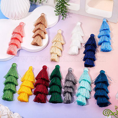 13шт 13 цвета подвески из полиэстера с кисточками&nbsp;FIND-TA0008-98-1