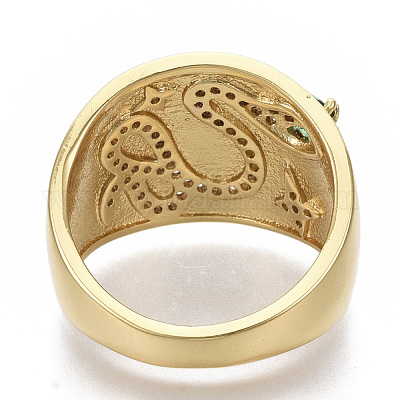 Латунные микро проложить пальцев кольца кубического циркония RJEW-S044-066-NF-1