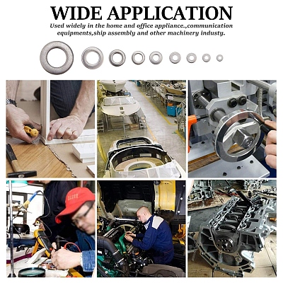 Плоские шайбы из нержавеющей стали AJEW-UN0001-007P-1