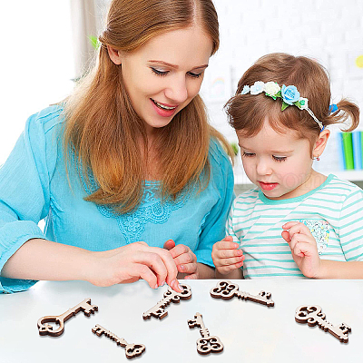 100шт незавершенные деревянные подвески WOOD-CJ0001-55-1