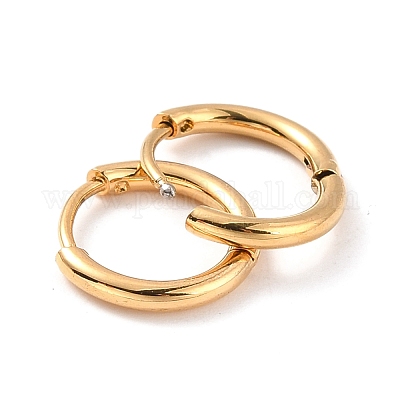 Серьги-кольца Huggie Hoop из нержавеющей стали 304 с вакуумным покрытием PVD для женщин X-EJEW-F280-07A-G-1