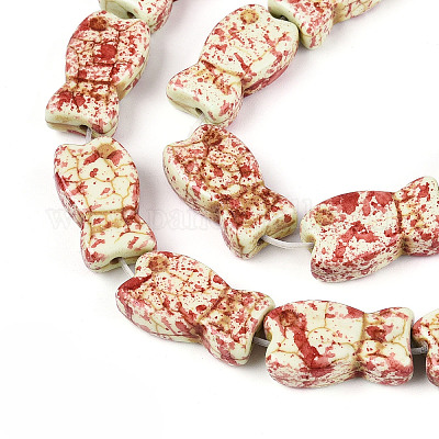 С напылением окрашенные синтетические бирюзовые бусинки TURQ-T004-16C-1