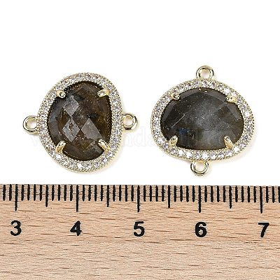 Натуральный лабрадорит ограненные овальные звенья G-B126-01G-07-1