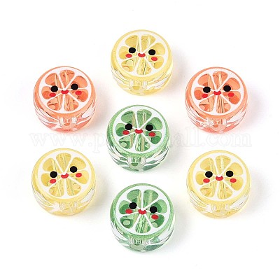 Печатные прозрачные акриловые бусины TACR-T028-74M-1