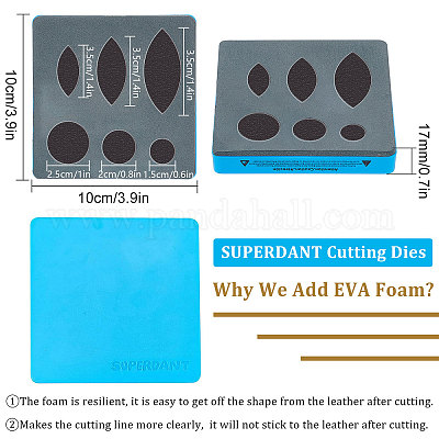 Wholesale SUPERDANT Triple Leaf Round Leather Cutting Die Laminate Earring  Embossing Wood Die Leather Cutting Machine Template Die Cuts with Plastic  Protective Box and EVA Foam 