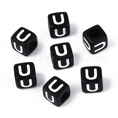 Начальные акриловые бусины с горизонтальной дырочкой OACR-ZX006-35U-1