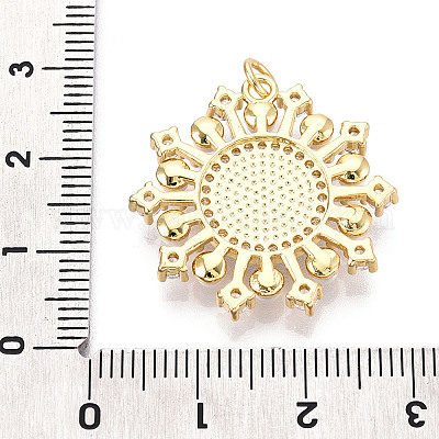 Латунные микропаве прозрачные подвески с фианитом KK-N268-64G-1