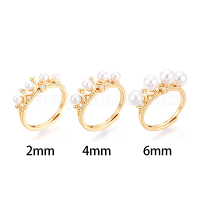 Корона латунная микропаве кубический цирконий чашка штифт кольцо настройки KK-N274-09G-1