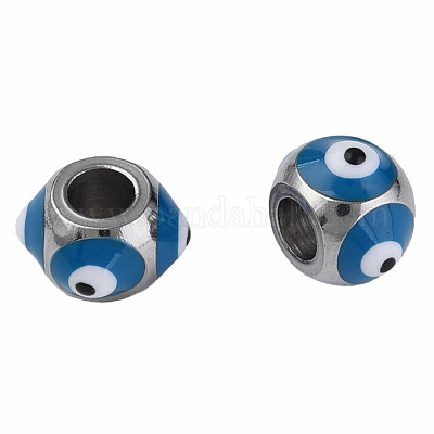 201 эмалированная бусина из нержавеющей стали STAS-N087-59-06P-1