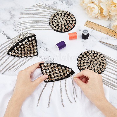 4 шт. 2 стиля модных эполет с кисточками AJEW-FH0003-89-1