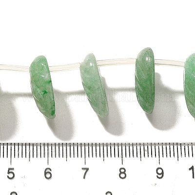 Естественный зеленый авантюрин бисер нитей G-P561-A06-01-1