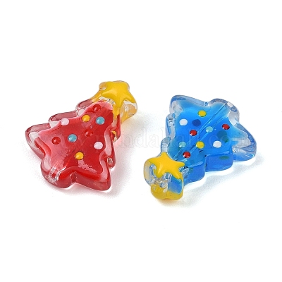 Прозрачные стеклянные эмалевые бусины LAMP-S070-05A-1