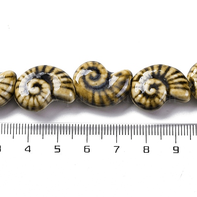 Фарфоровые бусины ручной работы серии «Океан» PORC-R002-03C-1