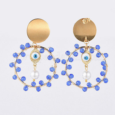 Свисающие серьги EJEW-JE03683-01-1