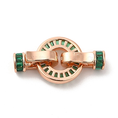 Покрытие стойки латунь паве фианиты складные застежки KK-Q772-29RG-02-1