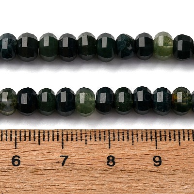 Природные моховой агат бисер нитей G-P587-D09-01-1