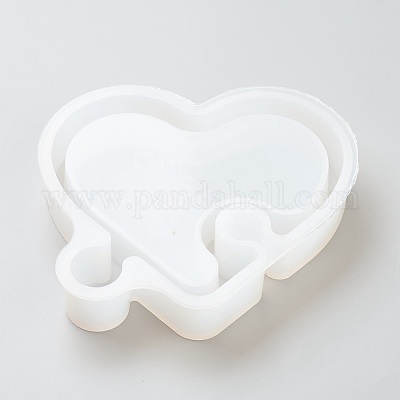 Молды для хранения силиконовых ящиков с сердечками puzzel DIY-I044-26-1