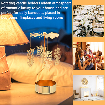 Вращающийся вращающийся подсвечник из нержавеющей стали DIY-WH0304-976A-1