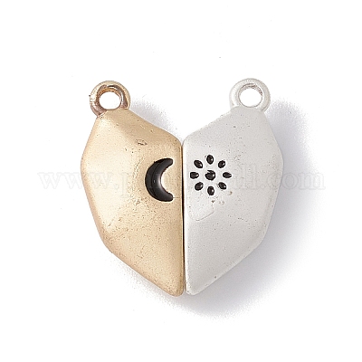 Wholesale Love Heart Alloy Magnetic Clasps with Loops 