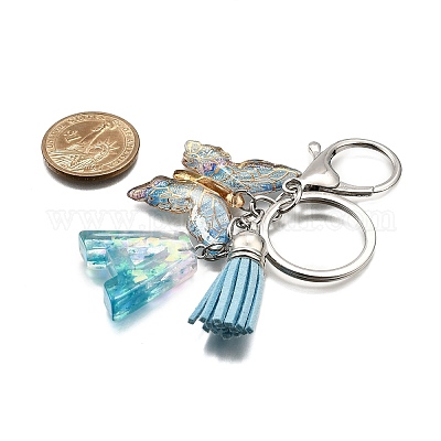 26 шт. брелок с кисточкой из прозрачной эпоксидной смолы KEYC-JKC01202-1