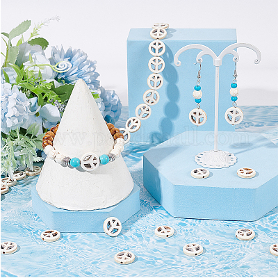 5 нити синтетических бирюзовых бусин нити TURQ-SC0001-15B-1