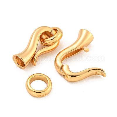 925 стерлинговый серебристый сгиб на застежках STER-U001-13G-1