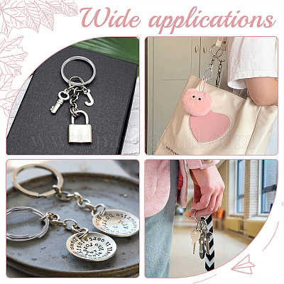 50 шт. фурнитура для брелока из нержавеющей стали 304 STAS-SC0008-13-1