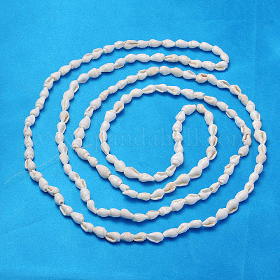Нити бусин из натуральной ракушки-трубы S02KI011-1