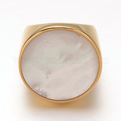 Кольца для пальцев в необычном стиле с ионным покрытием (IP) из хирургической нержавеющей стали 316 с широкими полосами RJEW-F045-11A-16mm-1