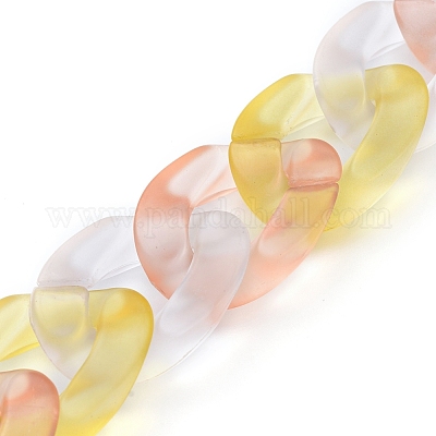 Прозрачная акриловая цепочка ручной работы AJEW-JB00543-04-1