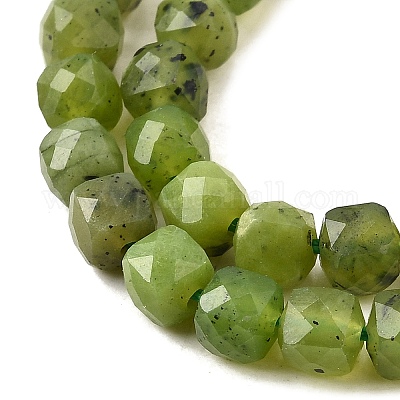 Natürliche kanadische Jade Perlen Stränge&nbsp;G-G259-C03-4x4mm-1
