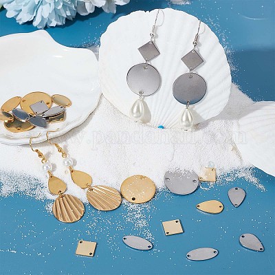 32 шт. 8 стиля подвесок-соединителей из нержавеющей стали STAS-SC0005-03-1