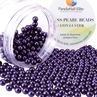 Wholesale PandaHall about 400pcs 4mm Mixed Color Round Glass Pearl