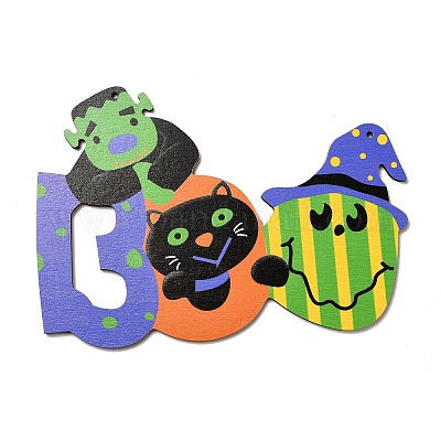 Большие подвески из дерева с односторонним принтом WOOD-I010-04F-1