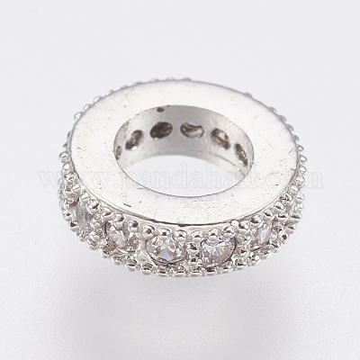 Латунные микро проложить Цирконий Европейский бисером ZIRC-F083-094-RS-1