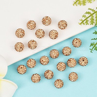 Круглый полимерной глины чешский стекло горный хрусталь бисер RB-D289-8mm-362-1