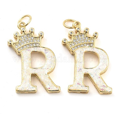 Латунные микропаве прозрачные подвески с фианитом KK-G498-01R-02-1